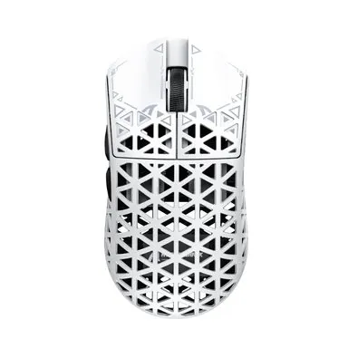 Mouse Gamer sem Fio Attack Shark R5 Ultra, 42000 DPI, Fibra de Carbono, Switch Óptico, Tri-Mode Wireless Bluetooth USB-C, Branco - R5 ULTRA