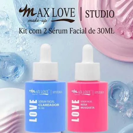 Kit 2 Sérum 30ml - Clareador, Rosa Mosqueta - Max Love