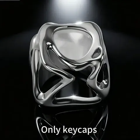 Teclas para teclado mecânico, com acabamento eletroplástico em metal líquido, fabricadas em ABS, para interruptores de haste cruzada, ideal para personalização e jogos, 1 unidade.