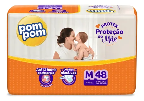 Fraldas Pom Pom Protek M x 48 unidades