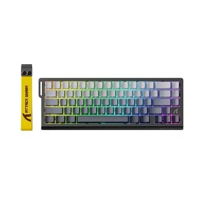 Teclado Mecânico Gamer sem Fio Attack Shark X68 Pro HE, Magnetic Switch (Hall Effect), Moonlit Night