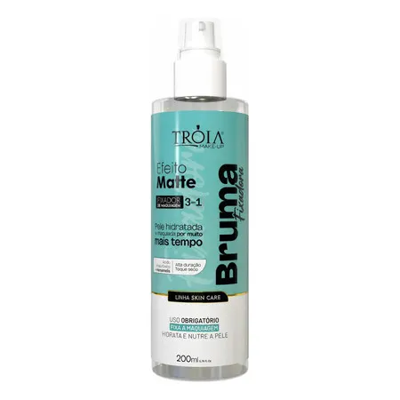 Bruma Fixadora 3 em 1 Matte 200ml - Fixador de Maquiagem - Tróia Make Up