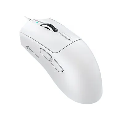 Mouse Gamer com Fio Attack Shark X1, Ultraleve, 12.800 DPI, 6 Botões - Branco