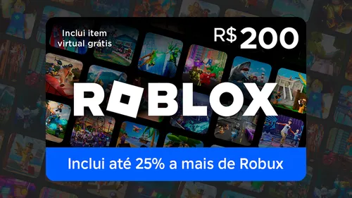 R$200 Roblox - Cartão Presente Digital [Exclusivo Brasil]