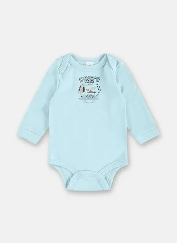 Body para Bebê Menino Suedine Premium Estampado Azul