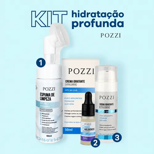 KIT HIDRATAÇÃO PROFUNDA - GANHE MINI SERÚM 8 ÁCIDOS HIALURÔNICO