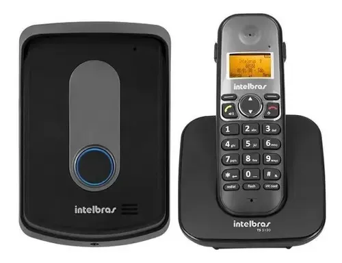 Telefone sem Fio Intelbras com Ramal Externo Tis 5010 Preto