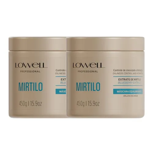 Kit Máscara Lowell Mirtilo Equilíbrio Salon Duo