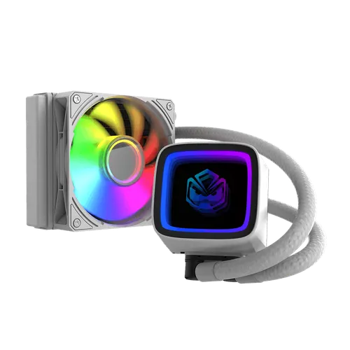 Water Cooler PCYES Tundra White Ghost ARGB 120mm TDP 150W WCTWG120