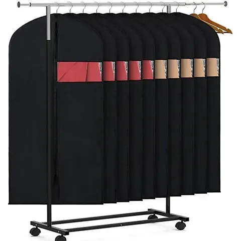 5 unidades de capas protetoras para roupas, à prova de poeira e à prova d'água, para casacos, ternos e vestidos, sacos para pendurar roupas, organizador de armário.