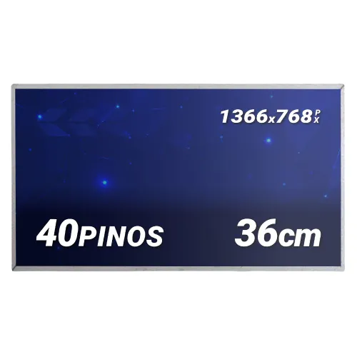 Tela para Notebook Part Number B156XTN02.0 15.6" HD 40 Pinos Brilhante