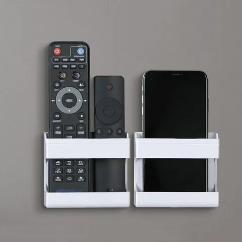 Organizador multifuncional de parede para controles remotos e telefones celulares