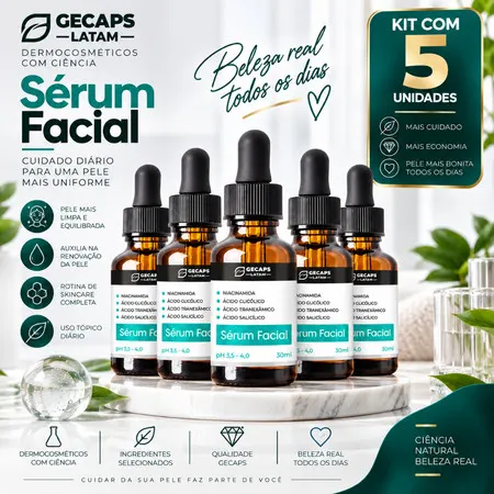 Kit 5 Sérum Clear Clareador Vittage 30ml