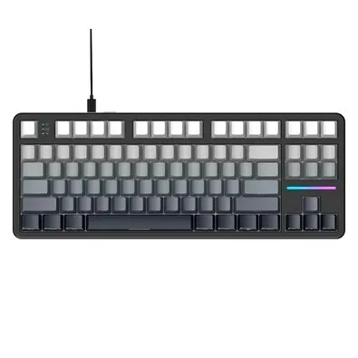 Teclado Mecânico Gamer Attack Shark X87, TKL, RGB, Moonlight, Cinza/Branco - AS-X87-MN-LG
