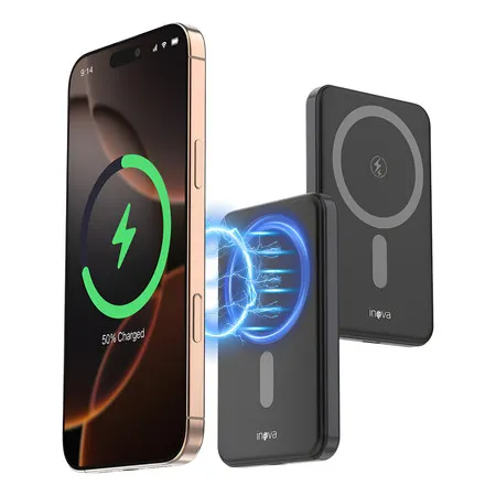 Carregador Bateria Portátil 5000 Power Bank Super Rápido Cor Cinza MD-12734