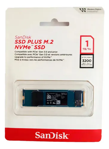Ssd M.2 1tb Sandisk Plus Nvme 2280