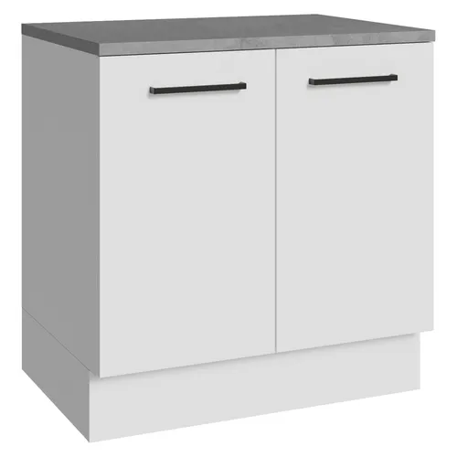 Balcão Madesa Agata 80 x 60 cm 2 Portas (Com Tampo) Branco