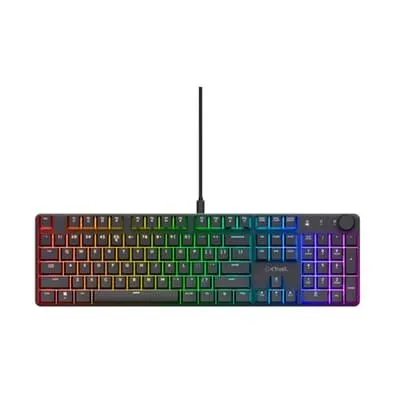Teclado Mecânico Gamer GXTrust 866 Torix, Full Size, RGB, Anti-Ghosting, Cabo USB, Preto - 24910
