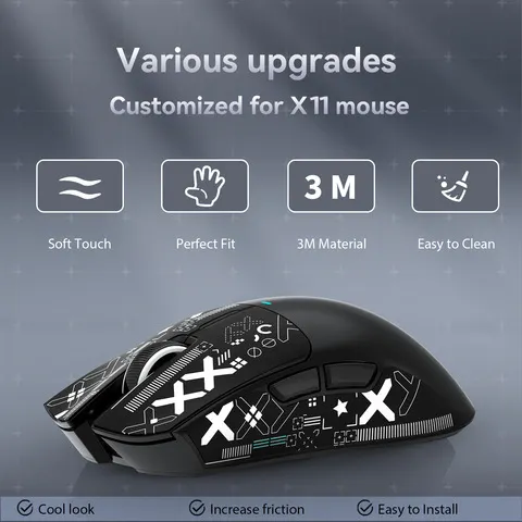 Attack shark x11 mouse grip fita skate adesivo artesanal antiderrapante sugar suor adesivo antiderrapante para attack shark x11