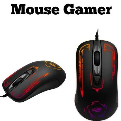 Mouse Gamer 2400 DPI 4 Botões Multicores - MG12BK - C3Tech