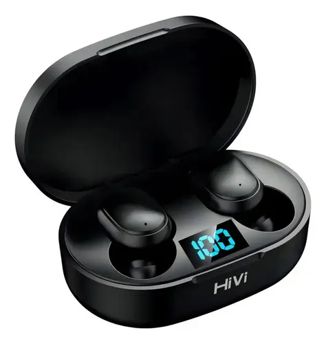 Hivi Fone de Ouvido Bluetooth 5.0 Par sem Fio Duplo Cor Preto