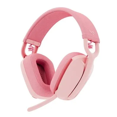 Headset sem Fio Logitech Zone Vibe 100, Drivers 40 mm, USB, Bluetooth, PC, Mobile, Rosa - 981-001223