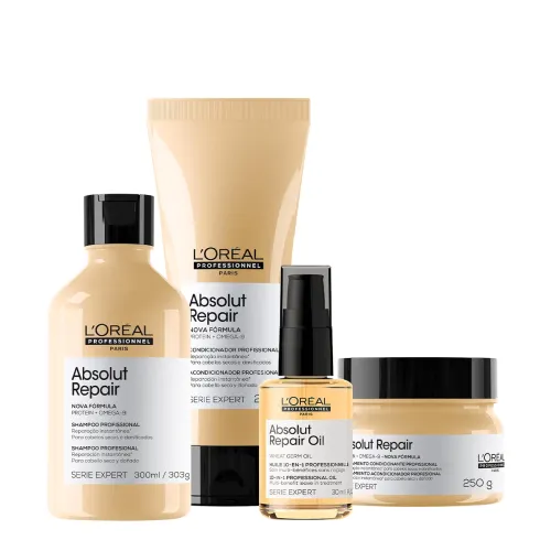Kit L'Oréal Professionnel Serie Expert Absolut Repair Shampoo Condicionador Máscara E O óleo