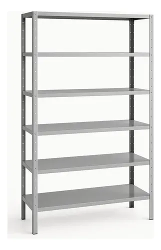 Estante de Aço Galvanizado 6 Prateleiras 198x90cm Resistente Aço Galvanizado - Sem Pintura