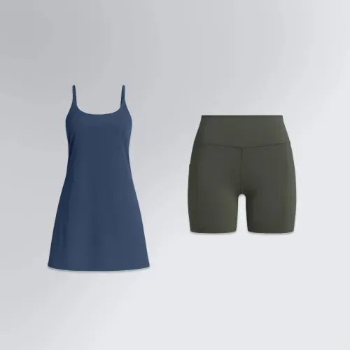Kit Presente Fitness Feminino Vestido Rush e Motion Shorts Curto