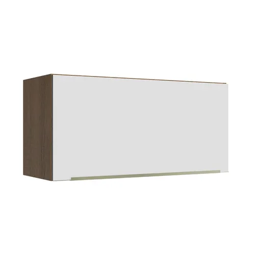 Armário Aéreo 70 cm 1 Porta Rustic/Branco Veludo Lux Madesa