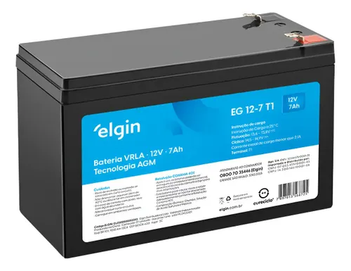 Bateria Selada Chumbo 12v 7a para Nobreak No-break Elgin