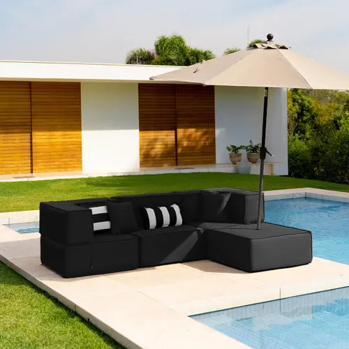 Lounge Zimma com 4 Módulos Preto