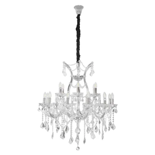 Lustre Cristal K9 Metal Cromado Ø90cm Florença