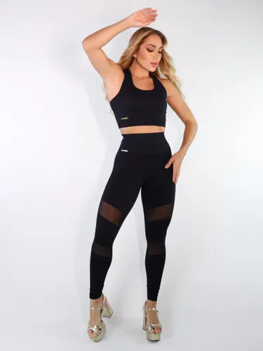 CALÇA LEGGING INFRA-VERMELHO TULE DUPLO