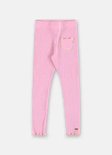 Calça Infantil Feminina em Ribana Canelada Rosa