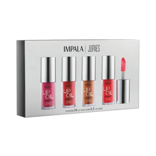 Kit Impala Ju Paes Virando o Jogo Lip Oil (4 Unidades)