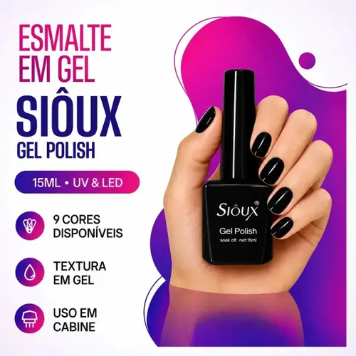 Esmalte Unha Gel Polygel Manicure Pedicure Bmed Preto 39 15ml
