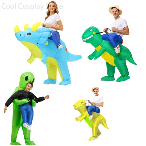 Fantasias engraçadas de alienígena para homens e mulheres, fantasias infláveis de animais para adultos, ideais para o Halloween, festas de Natal, cosplay, trajes e acessórios de fantasia.