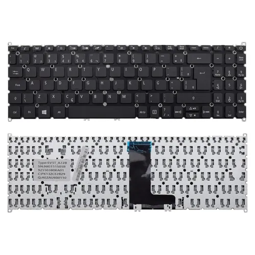 Teclado para Notebook Acer Aspire A315-34-C6ZS ABNT2 Preto