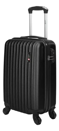 Mala de bordo 10kg ABS Rodas 360° Removíveis Londres Swiss Move Preto