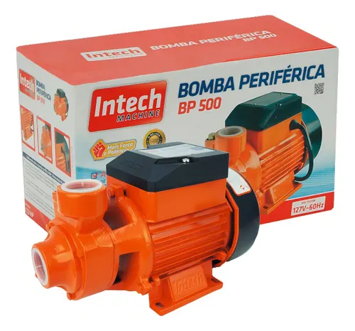 Bomba D´água Periférica 1/2 Hp Bp500 Intech Machine Cor Laranja Frequência 60 Hz