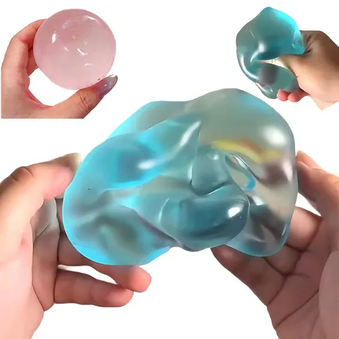 Brinquedos mole de maltose azul anti estresse sensorial brinquedo macio simulado transparente azul maltose brinquedo de descompressão de recuperação lenta