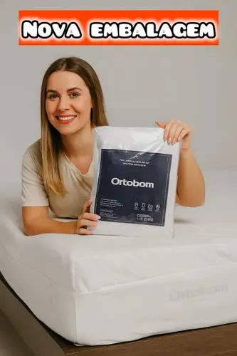 Protetor de Colchão Ortobom Solteiro 1,90x90cm Macio e Impermeável Anti Ruído