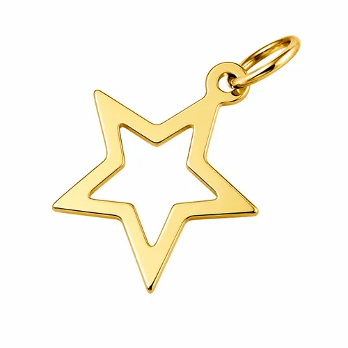 Pingente Estrela Vazada 2 cm em Ouro 18K