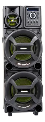 Caixa de Som Amplificada Amvox ACA 2201 Pesadão Black 2200W Woofer 12" Bivolt