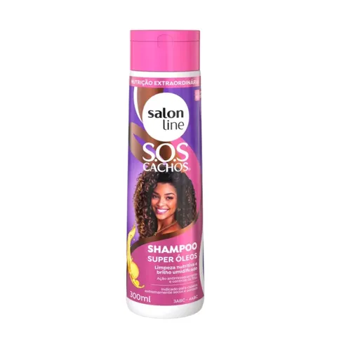 Shampoo Salon Line S.O.S Cachos Super Oleos para Cabelo Cacheado 300ml