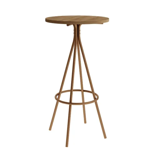 Mesa Alta Bistrô 2 Lugares Redonda 59cm 1575 Carraro Freijó