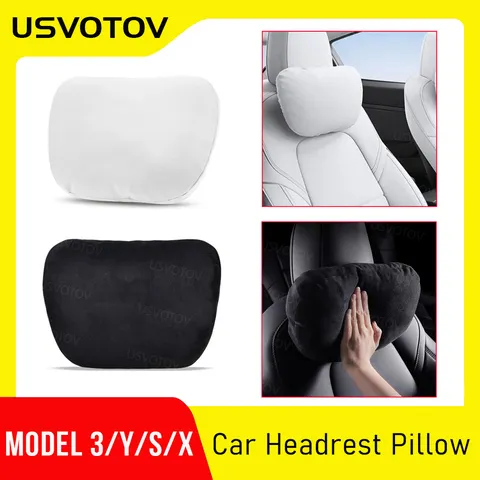 Almofada de apoio para a cabeça do carro, para os modelos Tesla 3, Y, S e X, almofada de suporte para o pescoço, acessórios de proteção, almofada de viagem para a cabeça.