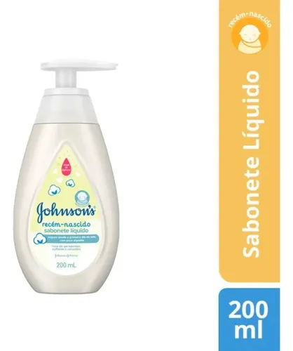 Sabonete Líquido Johnson's Baby Recém Nascido, 200ml