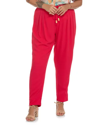 Calça Feminina Plus Size com Pregas Secret Glam - Moda Feminina e Masculina, Itens para Casa e Mais l Rovitex
